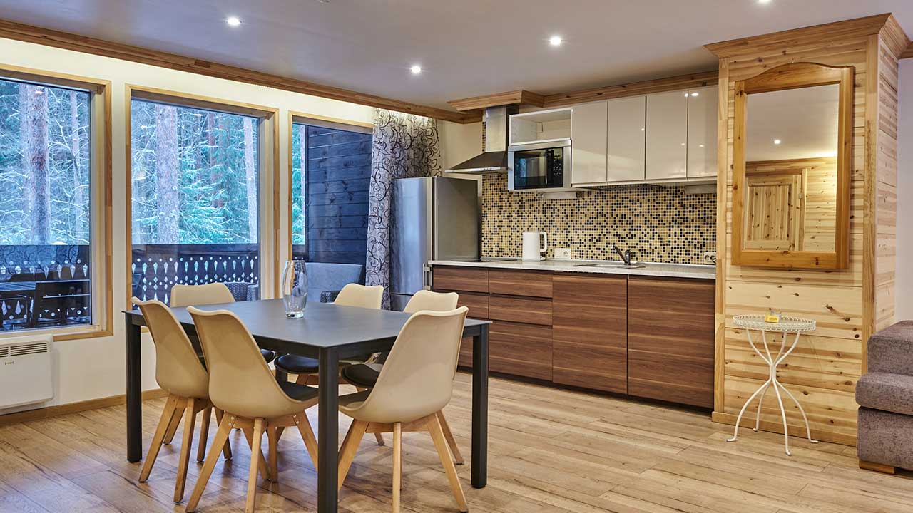 Шале с 2 спальнями с видом на лес